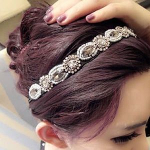 Pretty white and Black Beaded Dressy Head Band New